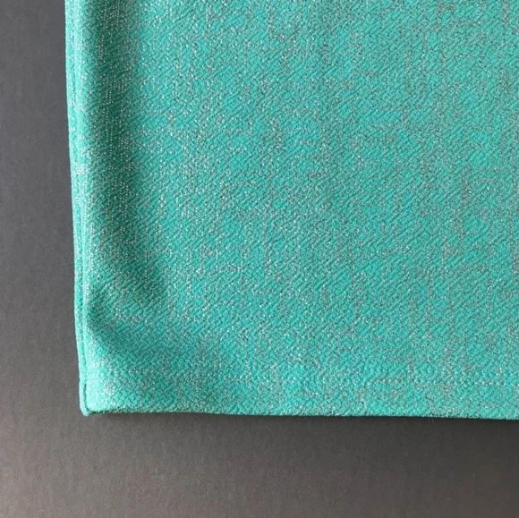 LuLaRoe Cassie metallic Aqua pencil skirt stretch size XS - Picture 3 of 4